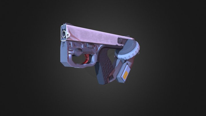 Cyberpunk 2077 Quasar Revolver 3D Model