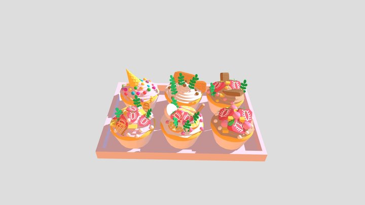 A plate of cupcake2
