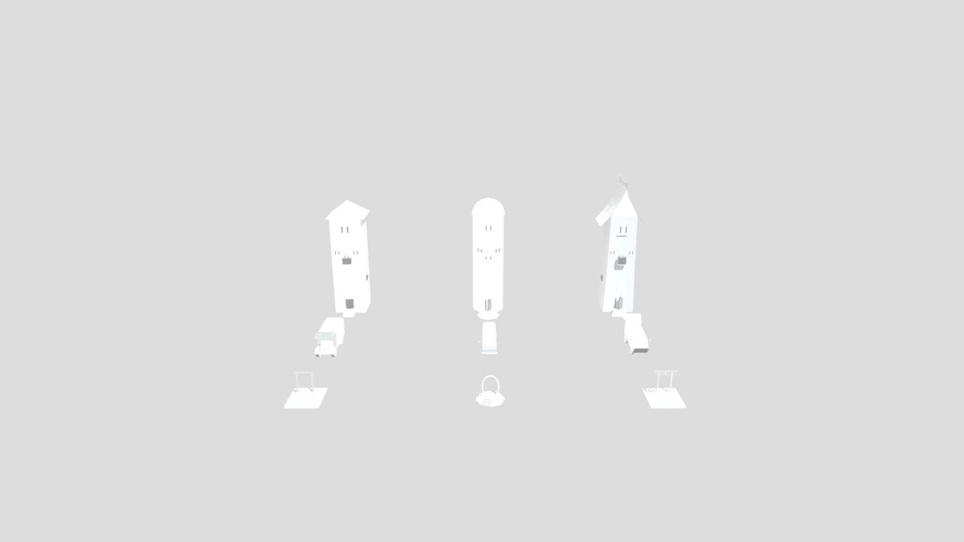 [HW3 XYZ School] silhouette of 9 objects