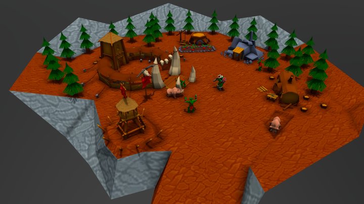 Orc Base 3D Model