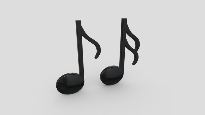 Musical Note 2 3D Model