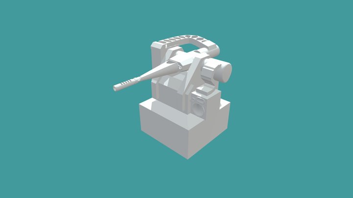 T-75 20mm Naval Turret 3D Model