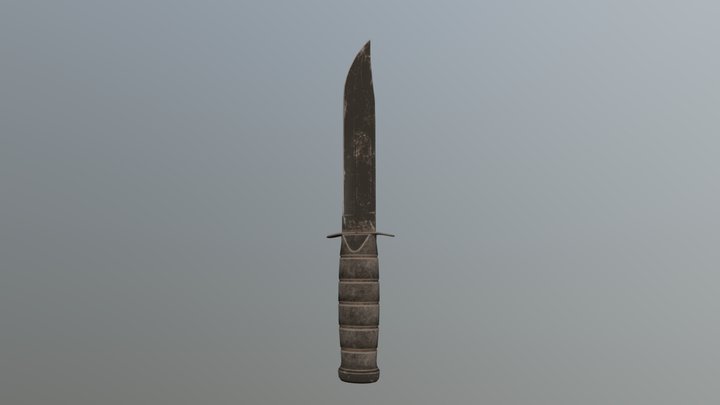 Combat Knife 3D Model