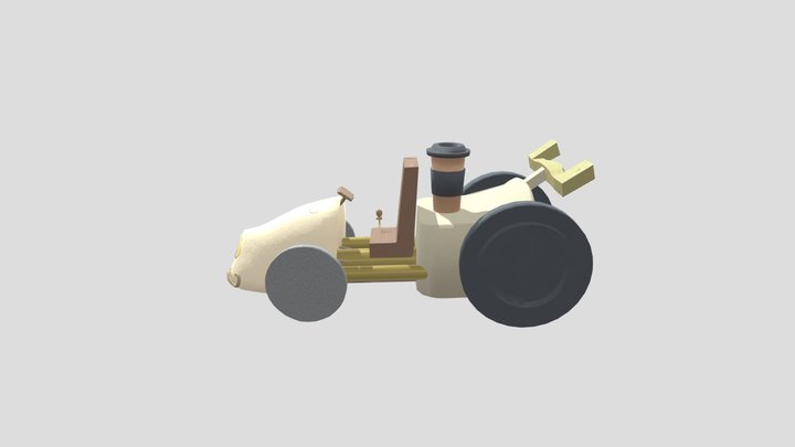 Coffee Kart 3D Model