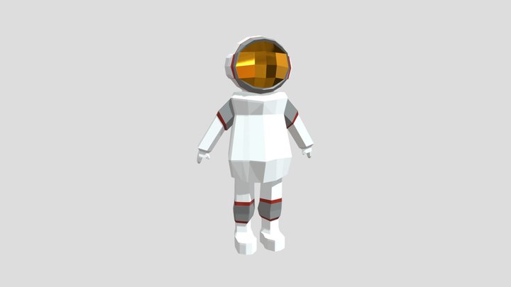 Astronaut with Idle Animation 3D Model