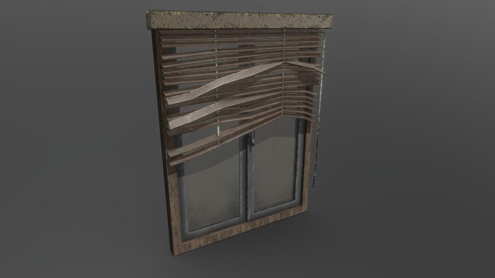 Old Office Window 3D Model