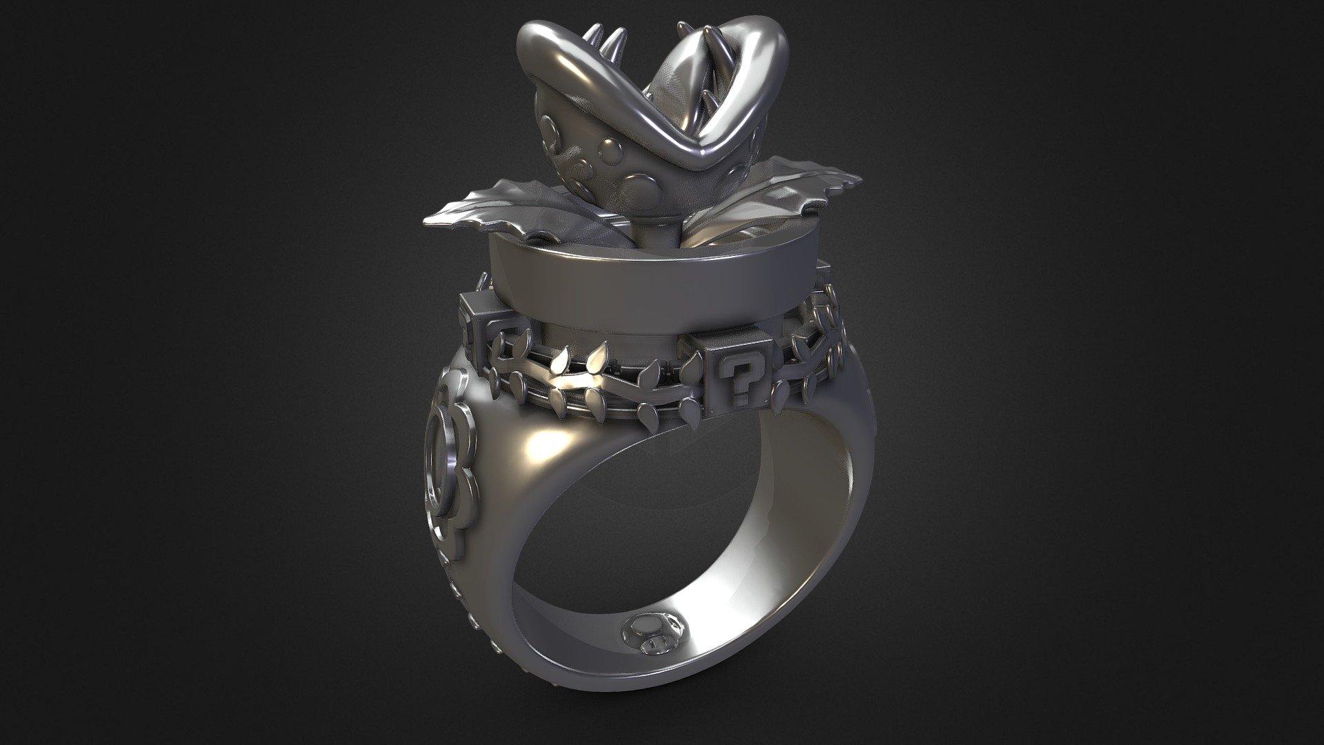 Mario Flower Ring - 3d Model By Zerojs [68528bb] - Sketchfab