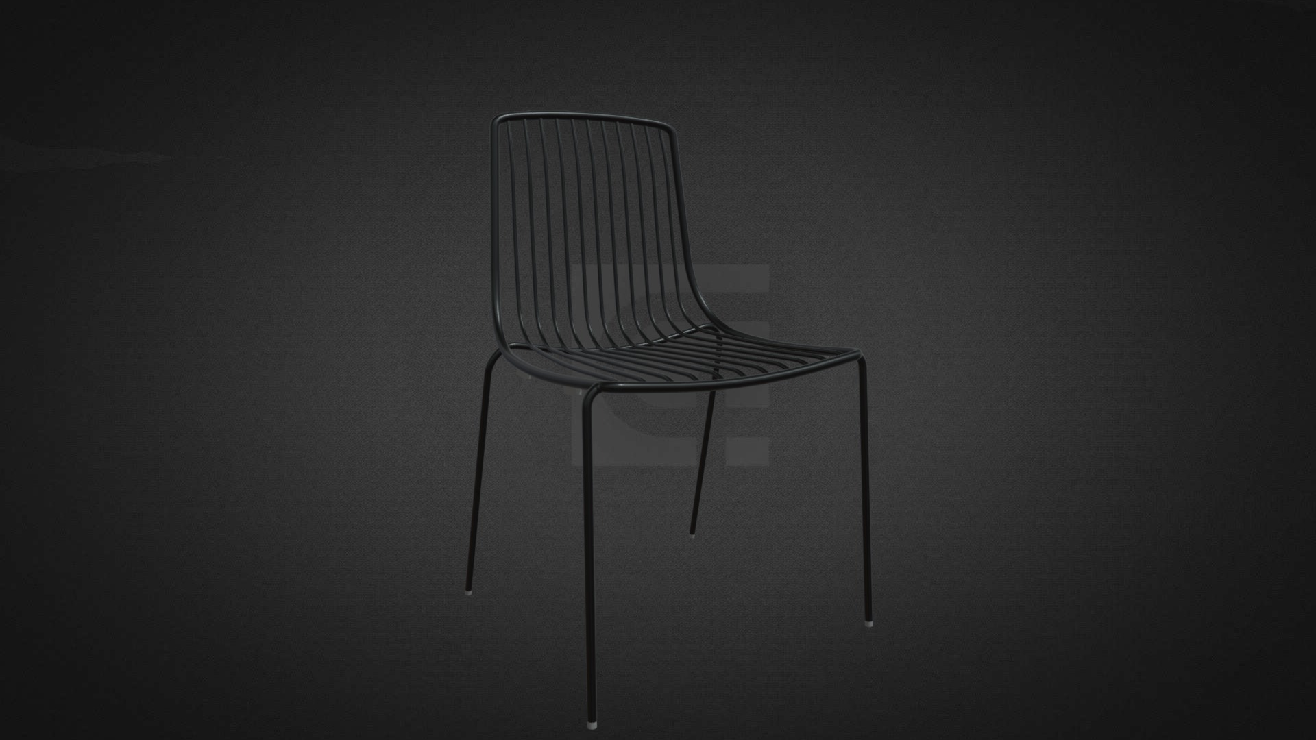 3D model Nolita Chair Hire - This is a 3D model of the Nolita Chair Hire. The 3D model is about a chair in a dark room.