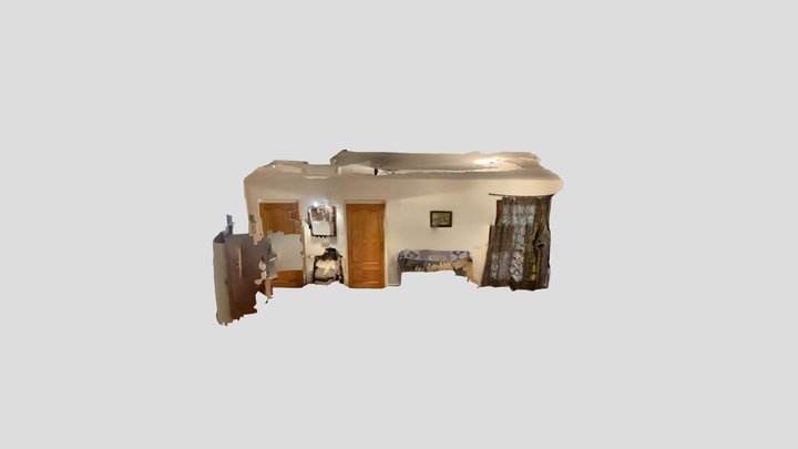 wohnzimmer und Küche 3D Model