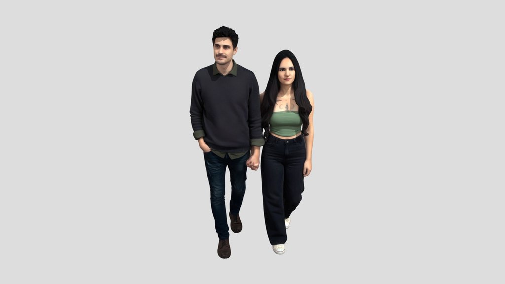 Holding Hands on a Casual Walk