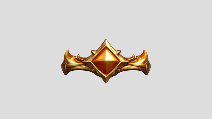 Flame Diamond Crest 3D Model