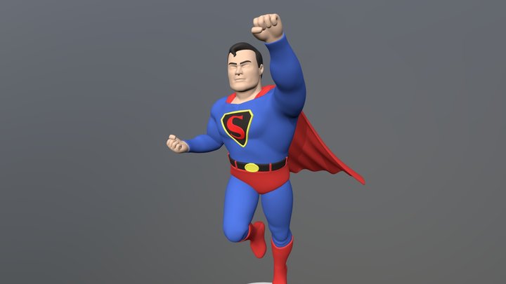 Superman 1941 Max Fleischer 3D Model