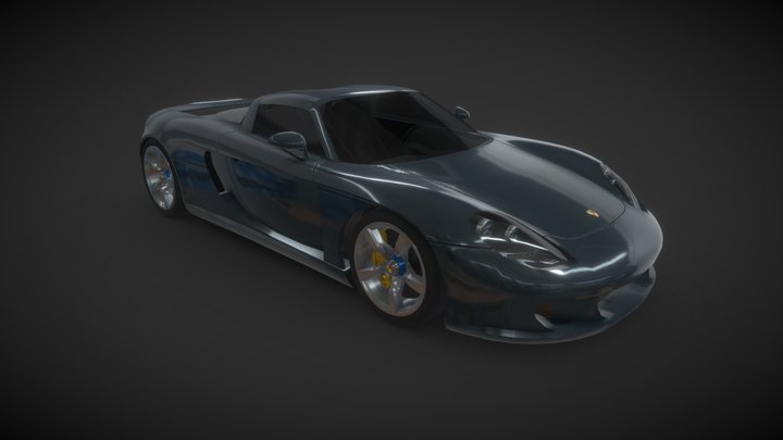 Porsche Carrera GT - Low Poly 3D Model