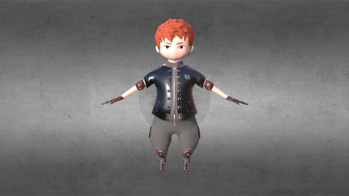 Khan Steampunk Male 02 3D Model
