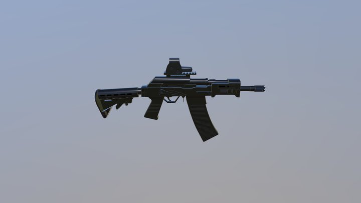 Saiga 12 Gun 3D Model