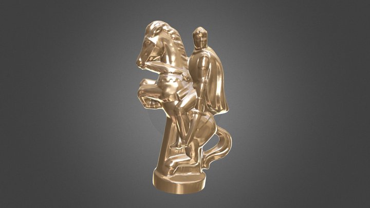 Knight Crusades Chess Piece 3D Model