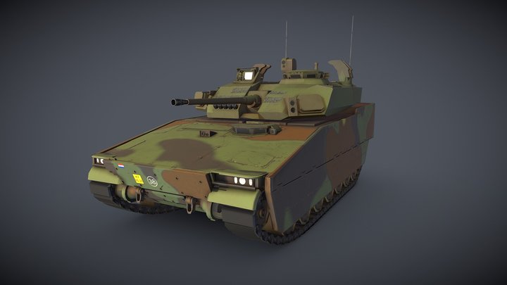 CV90 Infantry Vehicle 3D Model