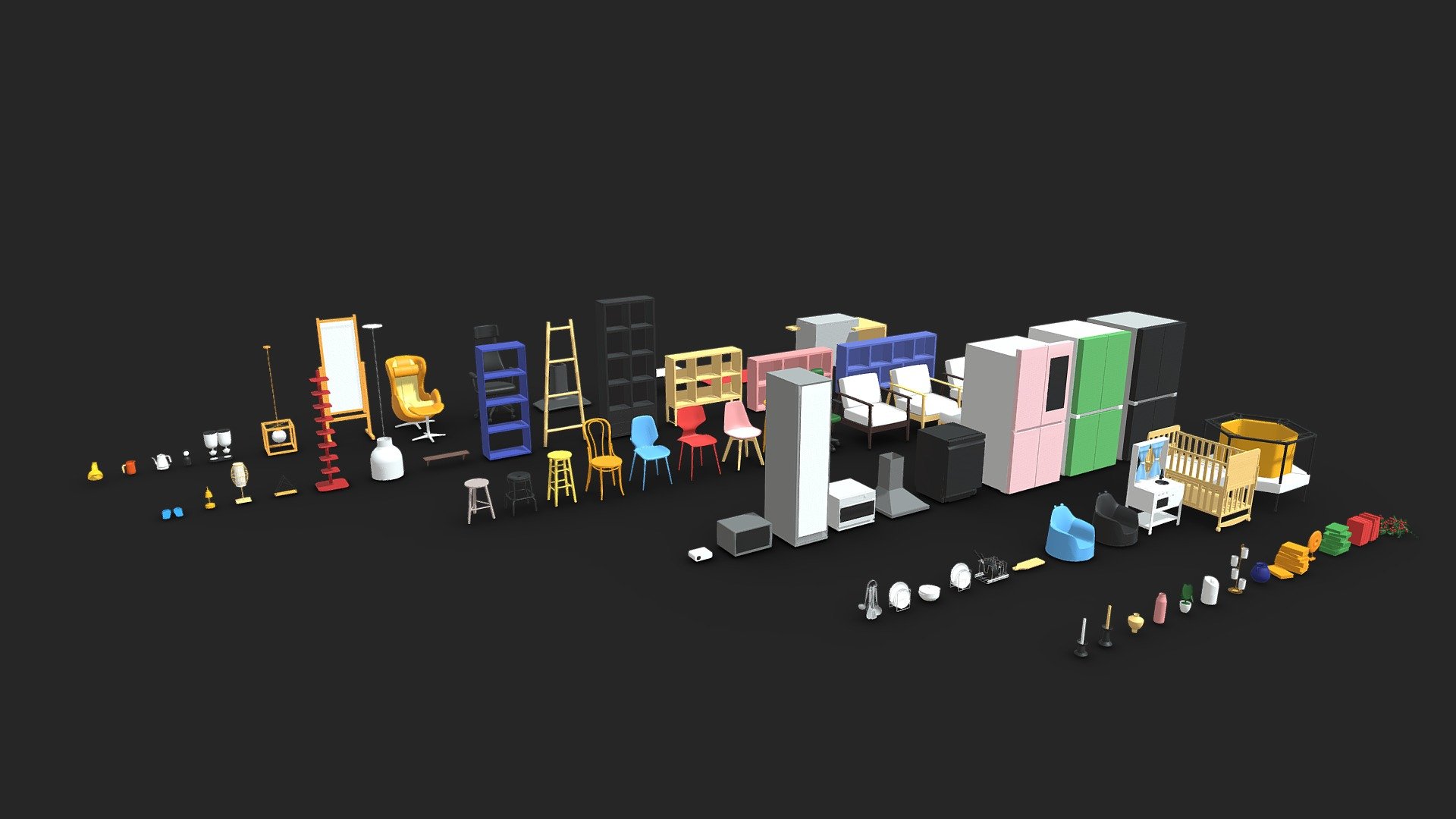 Low Poly Pack 10 - Buy Royalty Free 3D model by interior model ...