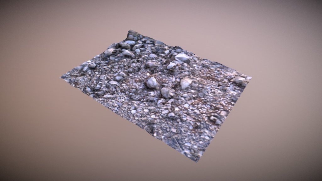 photogrammetry Stone ground low poly