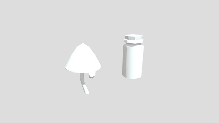 Grandmother's Overgrown Cottage - 3 Simple props 3D Model