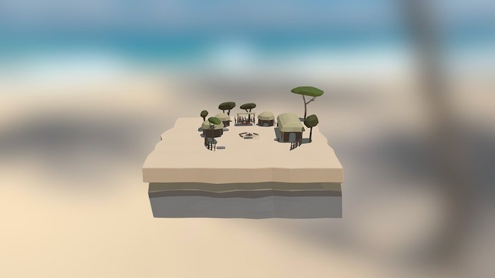 African Village 3D Model
