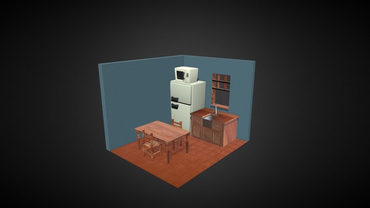 Kitchen Diorama 3D Model