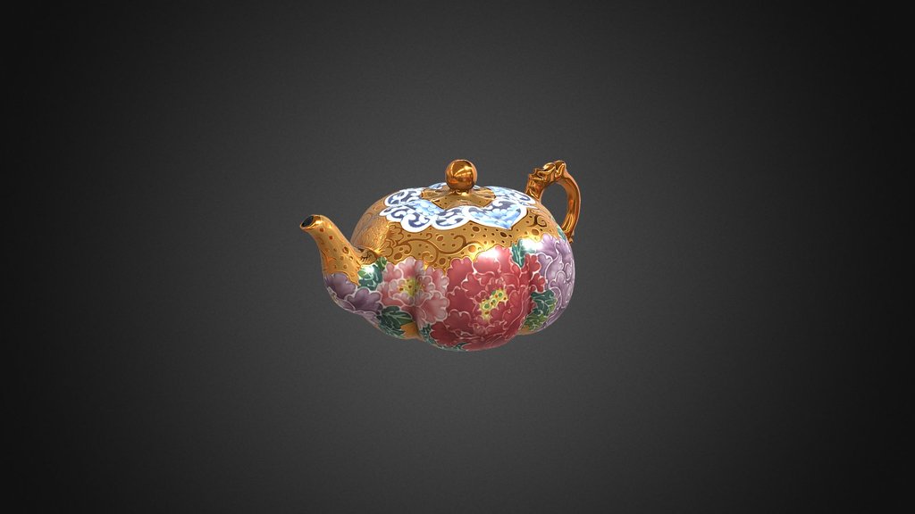 gold Teapot- Rotation