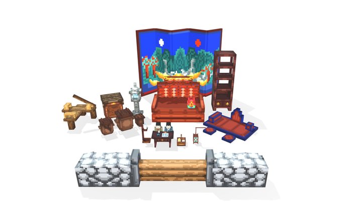 Traditional Korean Life & Props 3D Model