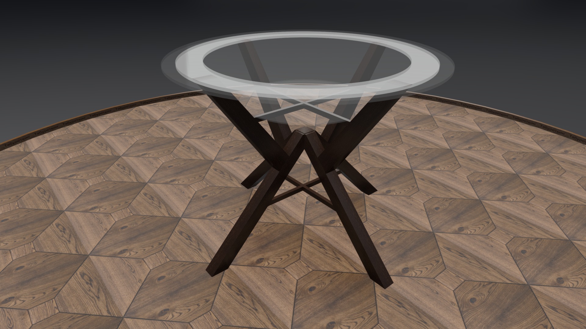 3D model Table Adam - This is a 3D model of the Table Adam. The 3D model is about a chair on a wood floor.