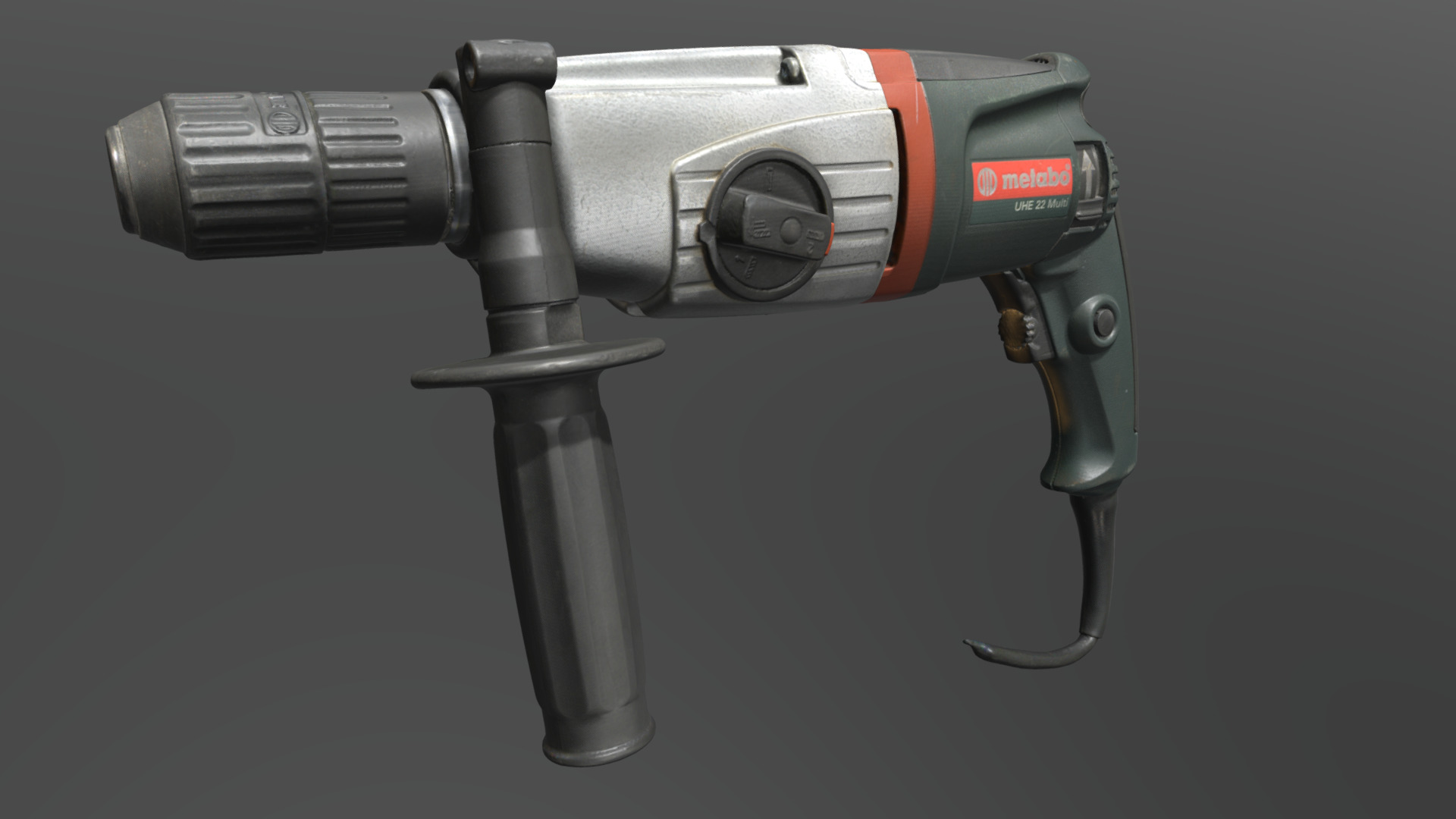 3D model Metabo Drill Hammer SDS+ UHE 22 - This is a 3D model of the Metabo Drill Hammer SDS+ UHE 22. The 3D model is about a close-up of a camera.