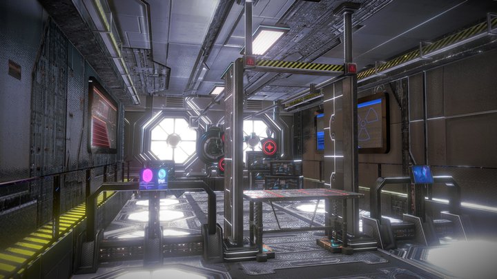 VR Shooting Range Environment 3D Model
