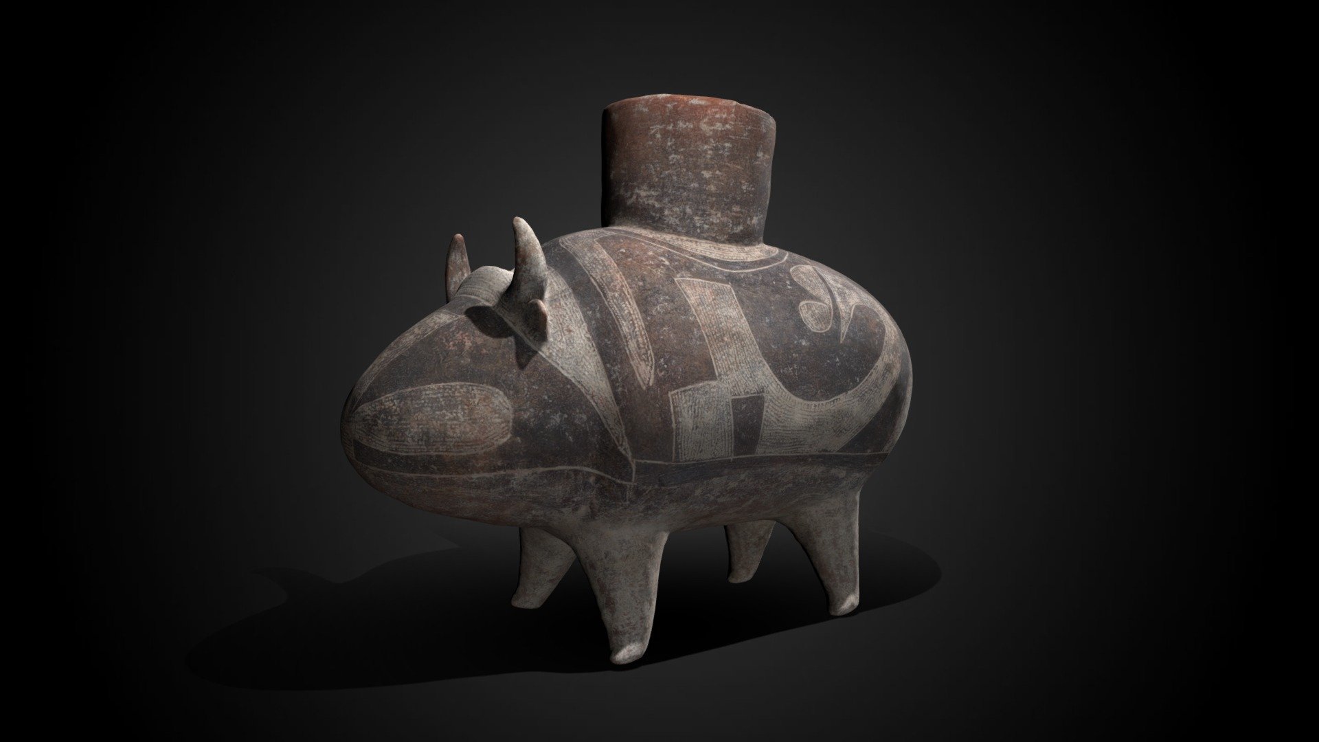 Thai water buffalo vessel, c. 1000 BCE Download Free 3D model by