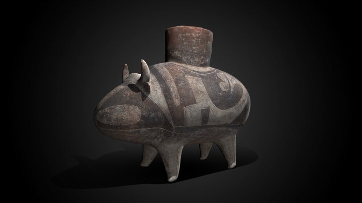 Thai water buffalo vessel, c. 1000 BCE – Kostenloses 3D-Modell STL