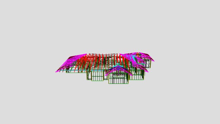 T9665H2 Truss Layout 3D Export 3D Model