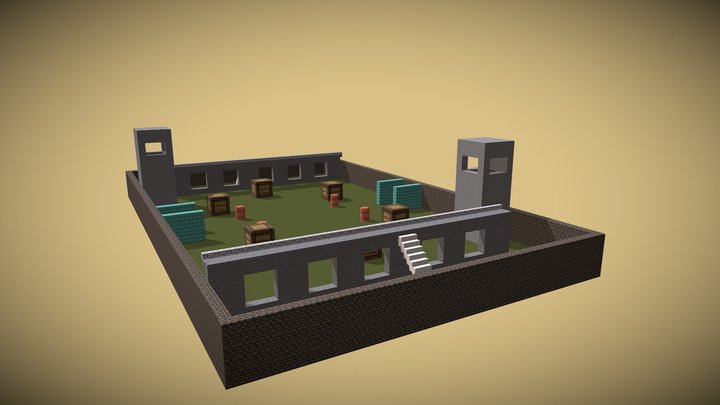 CS Death Match Map Minecraft 3D Model