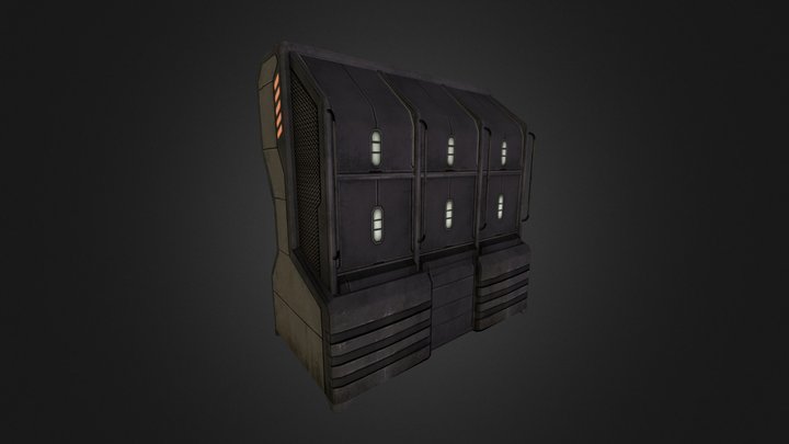 Sci-fi Weapons locker 3D Model
