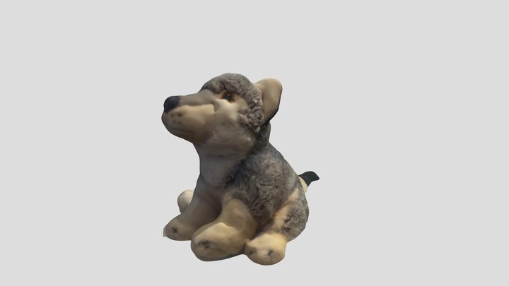 A wolf plushy 3D Model