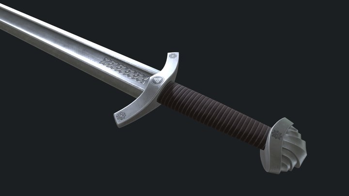 Viking Style Sword 3D Model