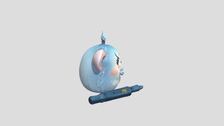 Cute+blue+creature+3d+model 3D Model