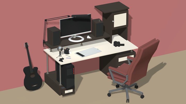 My workplace 3D Model