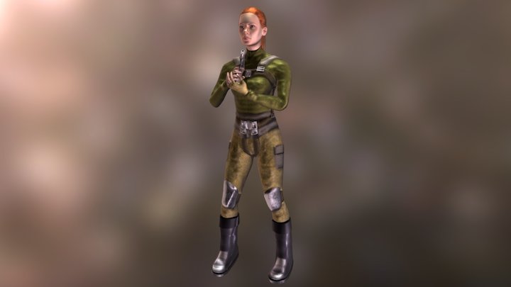 Lady Roc Pilot 3D Model