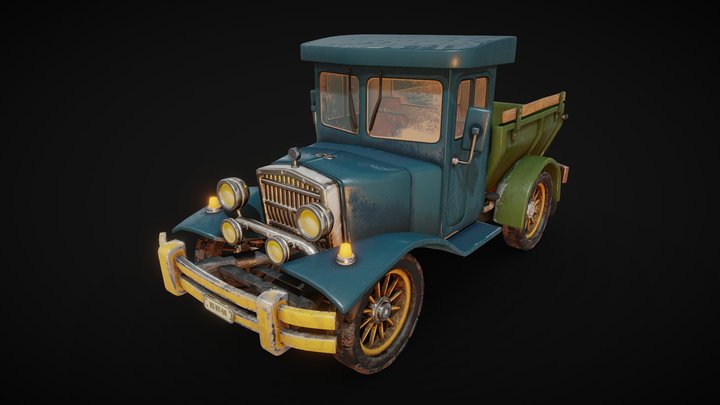 Old farm truck 3D Model