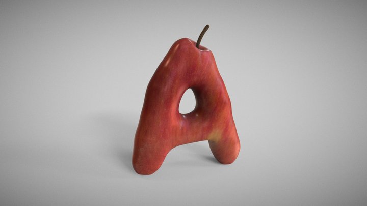 A is for Apple 3D Model
