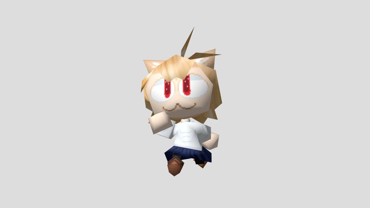 Low poly Neco Arc | Vrchat Retro Arc |UNFINISHED 3D Model