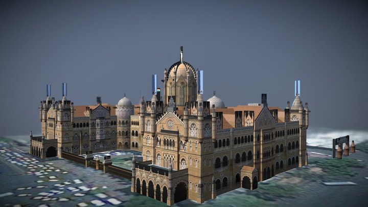 Mumbai Railway Station 3D Model