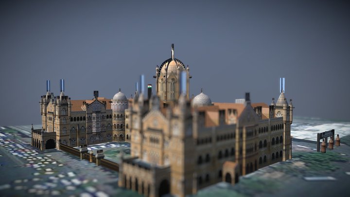 Mumbai Railway Station 3D Model