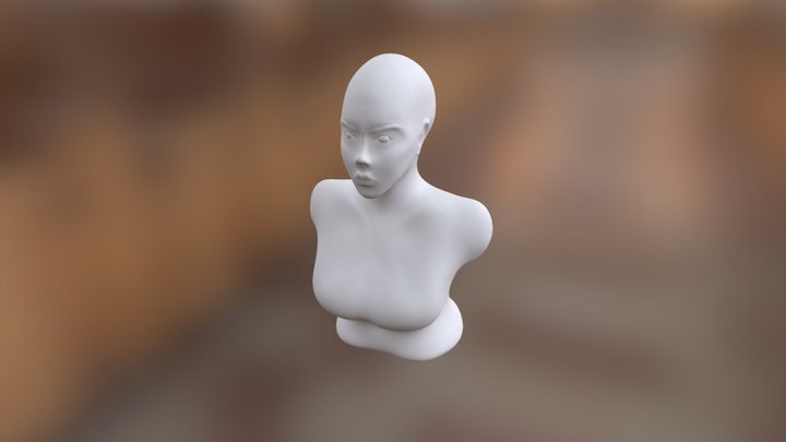 Famale face 3D Model