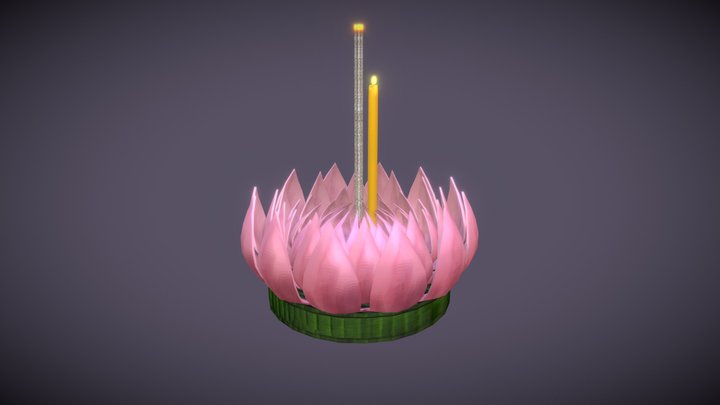 Lotus Krathong 3D Model