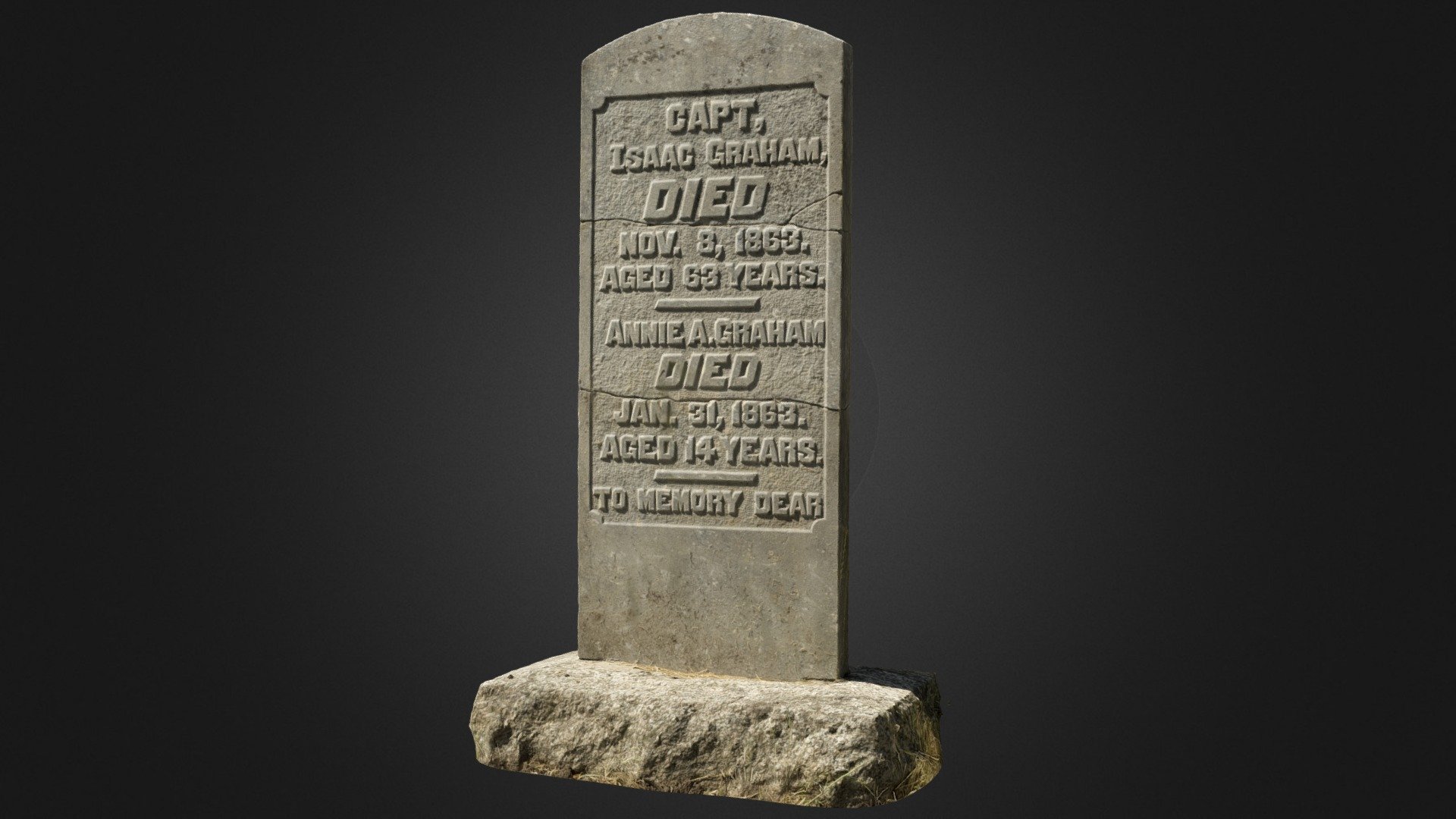 Isaac and Annie Graham Tombstone