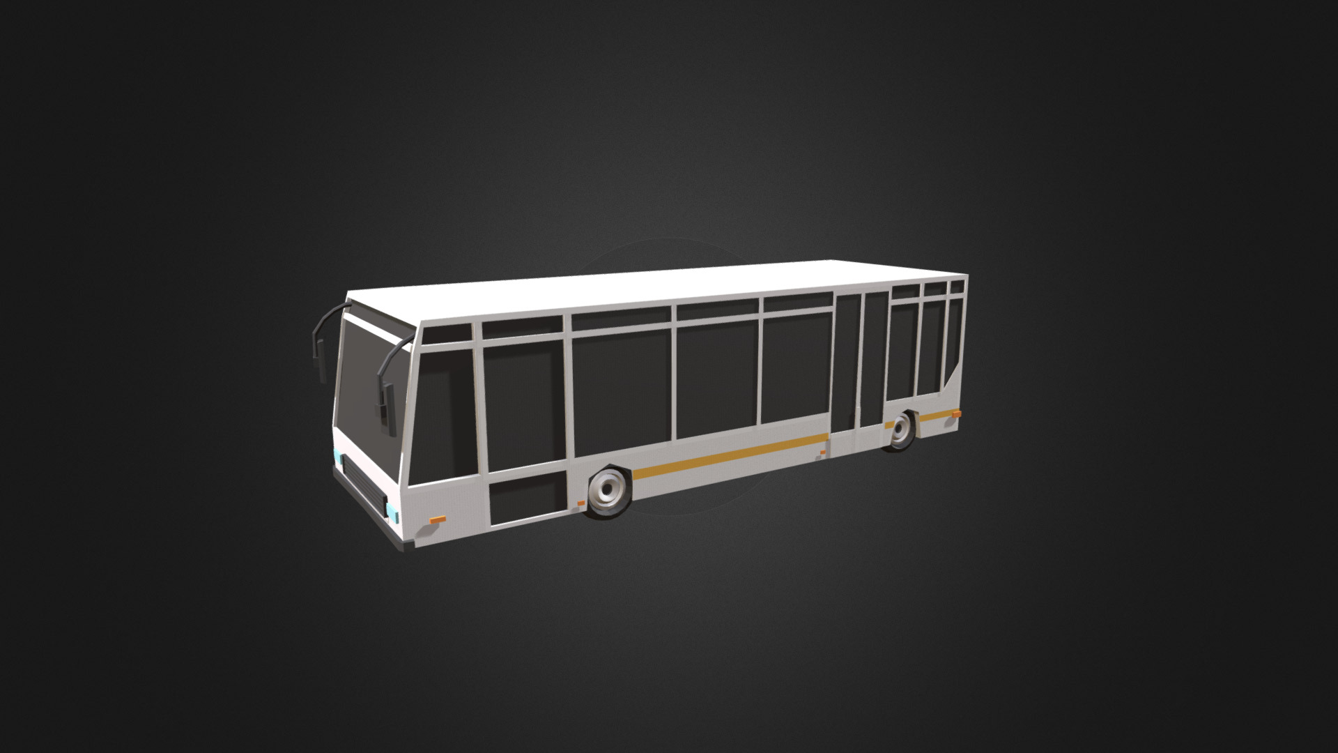 3D model Bus 2 - This is a 3D model of the Bus 2. The 3D model is about a white and black bus.